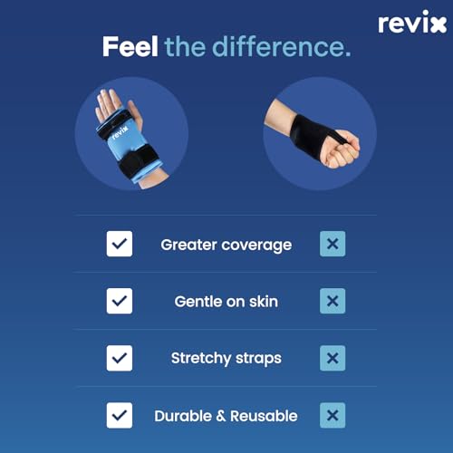 REVIX Wrist Ice Pack Wrap for Carpal Tunnel, Reusable Gel Ice Pack for Hand Relaxation, Cold Compress, Enhancing Comfort and Soothing Fatigue, 1Pack - style: Blue