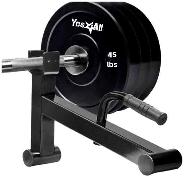 Yes4All Deadlift Jack/Barbell Stand – Holds 600lb Barbell Plates for Deadlift Exercise, Squat Wedge for Squat/Weight Training - color: Black