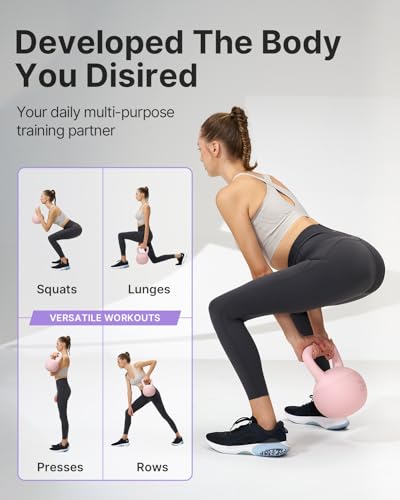 YOTTOY Soft Kettlebell,Kettlebell Anti-Slip Grip Weight for Home Workouts, Kettlebells Set Strength and Safety Guaranteed - color: Pink, size: 20.0 Pounds