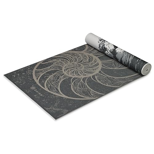 Gaiam Yoga Mat - Premium Print Reversible Extra Thick Non Slip Exercise & Fitness Mat for All Types of Yoga, Pilates & Floor Workouts - color: Spiral Motion