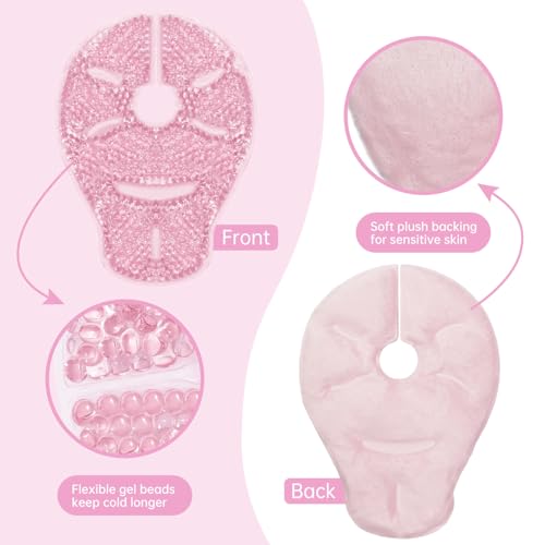 Breast Therapy Ice Packs Large Hot Cold Breast Pads, Nipple Cooling Gel Pads for Clogged Milk Duct Relief, Engorgement, Breast Augmentation Surgery, Breastfeeding Essentials for New Moms, 2 Pack - color: Pink(drop-shaped)