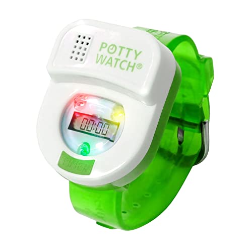 Potty Watch for Kids Potty Training - Potty Training Watch with 3 Fun Flashing Lights and Music - Water-Resistant Watch - Potty Watch Remind Kids Every 30, 60 or 90 Minutes - Green - color: Green, size: Watch