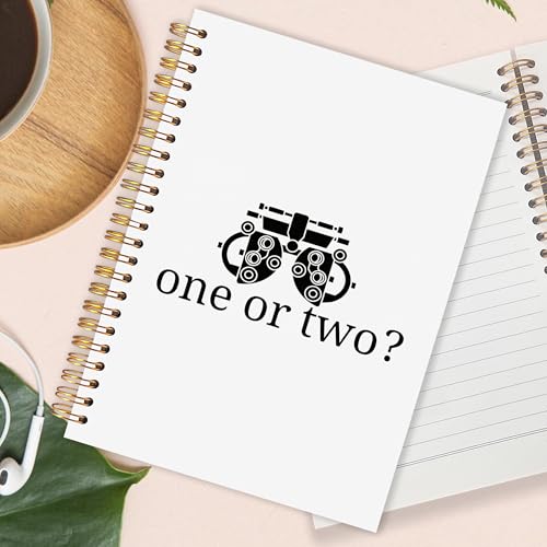 OJMFHEGEE Funny Optometry Medical Spiral Notebook Gifts for Doctors Nurses Optometrist 5.5x8.3 in, Eye Optician Optometry Gifts Hardcover Notebook Journal for Women Men Coworkers - color: Optometry Medical