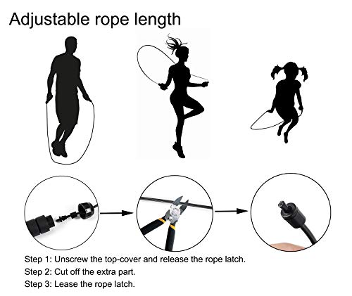 BOOMIBOO Jump Rope, Adjustable Jump Ropes,Skipping Rope Tangle-Free Rapid Speed with Ball Bearings for Women Men Kids,Exercise & Slim Body Jumprope at Home School Gym - color: Green