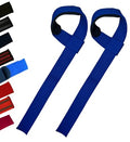 25" Powerlifting Straps (Pair) – Dominate Deadlifts with Heavy Duty Cotton Wrist Wraps – Maximum Grip Support for Strength Training & Weightlifting – Black/Red – For All Lifters: Newbies, Pros, Young Guns & Gym Vets - color: Blue with Padding