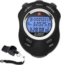 Stopwatch Timer, Digital Stop Watch with 0.01second & 0.001second Timing, Metal 10/100/400 Laps Memory, Rolilink Large dispaly Alarm Clock for Coach Sports Running Marathon - color: 10 Lap With Backlight