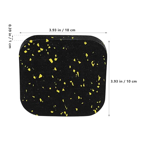 Mipcase 6 Pack Treadmill Mat Pads 3.93 X 3.93 X 0.39 in Thick Rubber Exercise Mats Non Slip Anti Vibration Equipment Mat for Floor Protection Noise Reduction Home Gym