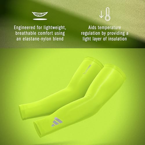 adidas Climacool Compression Arm Sleeves - color: Lucid Lemon, size: Youth