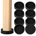 Non Slip Furniture Pads for Hardwood Floors - 8 PCS 2"x2" Rubber Feet for Furniture,Furniture Leg Floor Protectors for Bed Sofa Table and Chair Stopper (Black,Round) - size: 8PCS 2" x 2" Black