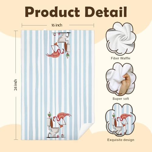 Kitchen Towels, Tea Towels, car Drying Towels, Wood Floor Drying Towels 410 - color: Flamingo - 8