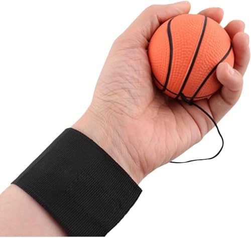 Reaction Training Ball with Wrist Strap, Basketball Reflex Trainer | High-bounce reflex ball with adjustable wrist strap for hand-eye drills, basketball practice, agility routines, and warmups