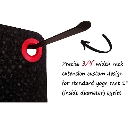 IRON AMERICAN Yoga Mat Hanger - Adjustable Hooks for Exercise Mats, Foam Rollers & Gym Equipment Storage - Wall Mounted - Hardware Included - (6.75" x .75") - American Steel - style: 5-PAIR