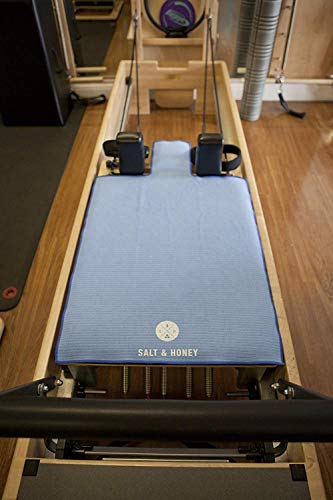 Salt & Honey Non-Slip Pilates Reformer Mat Towel - color: Blue