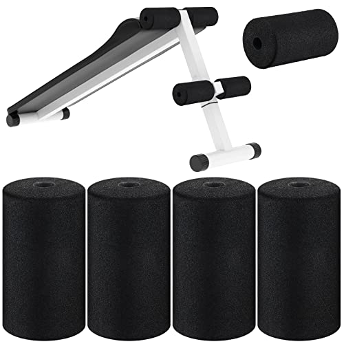 Deekin 4 Pcs Foam Foot Pad Rollers Buffer Tube Cover for Exercise Machine Home Gym Equipment Replacement Pads for Leg Extension Weight Bench Inversion Table(0.87 x 2.75 x 5.1 Inches) - size: 0.87 x 2.75 x 5.1 Inch