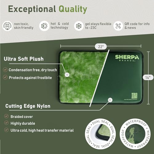 Extra Large Gel Ice Packs for Injuries Reusable - Flexible Gel Ice Packs Reusable, Hip, Shoulder, Back Pain Relief - 14" x 22" - Green - size: Extra Large, style: Green
