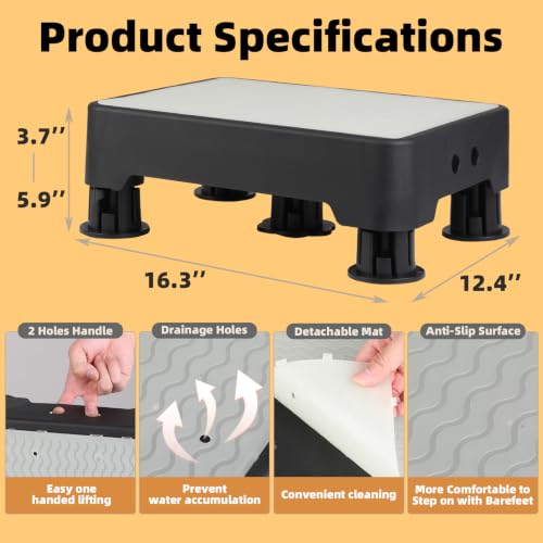 Adjustable Step Stool for Adults, Noctilucent Bed Step Stools, 660 LBS Capacity Non-Slip Safety Step Platform Indoor and Outdoor for Seniors and Kids, Wide Step Stools Elderly Assistance at Night - color: Noctilucent