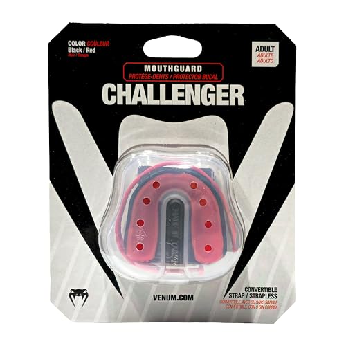Venum Challenger Mouthguard - Strap/Strapless - color: Black/Red, size: Adult