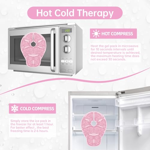 Breast Therapy Ice Packs Large Hot Cold Breast Pads, Nipple Cooling Gel Pads for Clogged Milk Duct Relief, Engorgement, Breast Augmentation Surgery, Breastfeeding Essentials for New Moms, 2 Pack - color: Pink(drop-shaped)