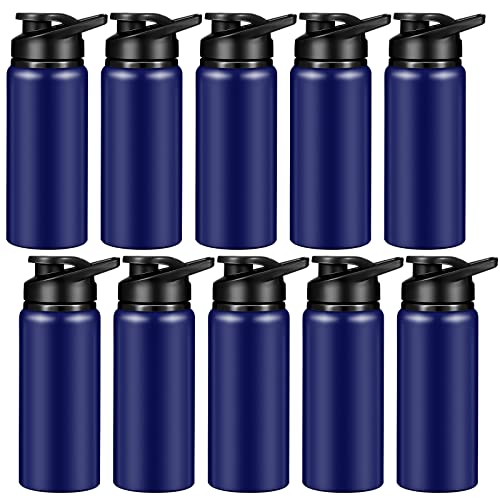 CHENGU Water Bottle Bulk 20 oz Aluminum Reusable Bottles Lightweight Snap Lid Water Cups Easy Carry Leak Proof Travel Tumbler for Gym Sports Camping Hiking Fishing - color: Blue