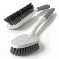2 Pack Heavy Duty Scrub Brush Set with Hard Bristle, Cleaning Brush Designed for Bathroom, Shower, Bathtub, Tub, Carpet, Floor, Grout, Tile