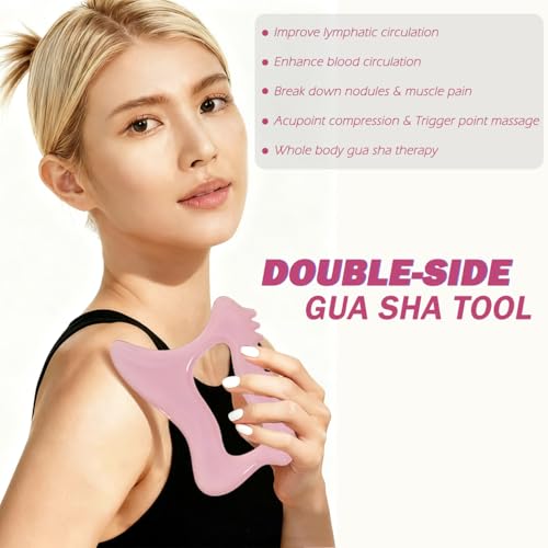 Body Gua Sha Tool for Cellulite Remover Muscle Pain Relief, Lymphatic Drainage Massager for Body Shaping, Muscle Pain Relief Pink - size: Gua Sha Tool-A