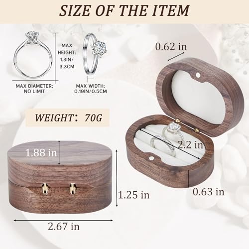 wood ring box (F-custom) - color: F-custom
