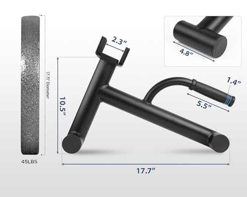 Deadlift Jack Barbell Stand,Barbell Stand for Weight Training Home Gym Easily Unload and Load 600lbs Barbell Plates for Deadlift Exercise - size: 2 PCS