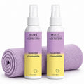 MOXE Yoga Mat Cleaner Spray, Lavender & Chamomile Essential Oil, 4oz, 2 PK | Plant-Based Cleaner Refreshes and Deodorizes Yoga Mats and Exercise Equipment; Non-Toxic Formula for Home, Studio Or Gym Use - size: 4 Fl Oz (Pack of 2)
