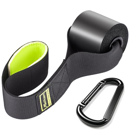 Manificent Door Anchor for Resistance Bands, Heavy Duty Padded Door Anchor System Door Hook, Must-Have Workout Exercise Bands Attachment Compatible for Loop Bands, Resistance Tube - style: Door Anchor Green 1Pack