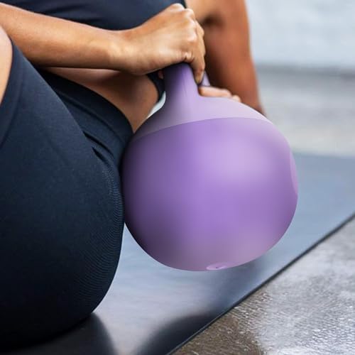 sogesfurniture Soft Kettlebells,Safe Strength Training Kettlebells,Iron Sand Filled Weights Strength Training Kettlebells,Fitness Soft Kettlebells for Women Men Children - color: 15LBS-Purple