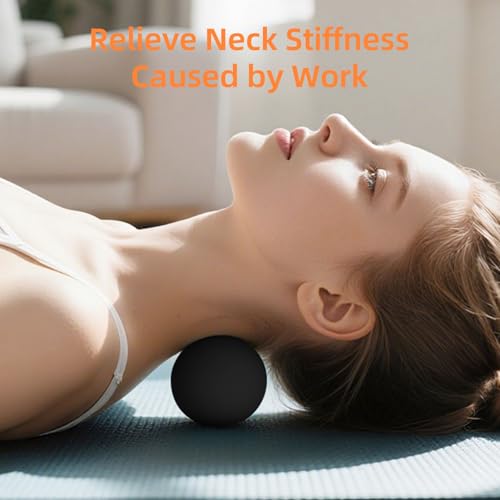 Massage Lacrosse Balls for Myofascial Release, Trigger Point Therapy and Yoga Therapy, Foot Massage Ball to Relieve Plantar Fasciitis Black - color: Black