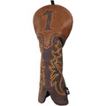 Craftsman Golf Cowboy Western Retro Brown Durable Golf Headcover Head Cover fits up to 460cc Driver for Fairway Wood Hybrids Rescue Putter Protector - style: Driver Headcover