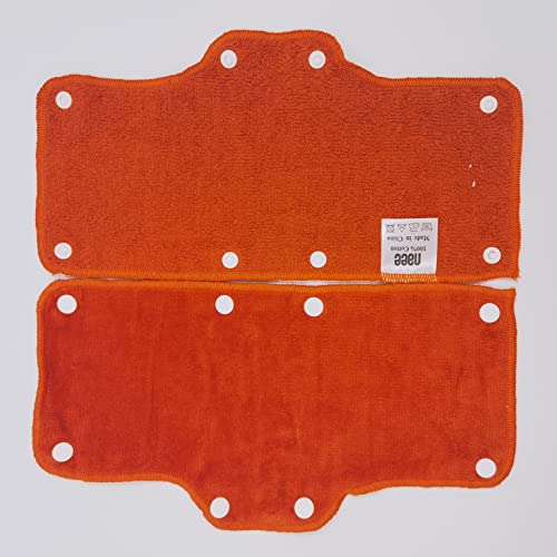 Orange Sweatband for Hardhat Washable Velvet Terry Cotton Hard Hat Liner NAEE snap on (6pcs) - color: Orange