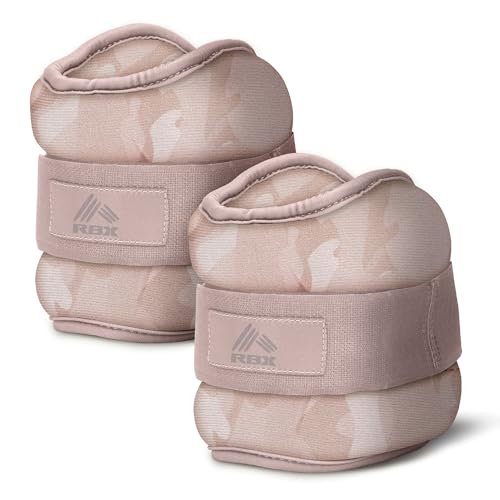 RBX Wrist & Ankle Weights Set, Adjustable Comfort Fit for Training & Toning - color: Cream, size: 4lb (2lb Each)
