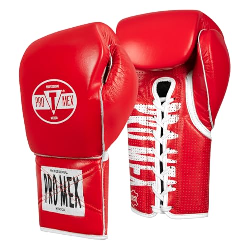 Title Boxing Pro Mex Professional Edge Lace Training/Sparring Boxing Gloves - color: Red, size: 18 oz