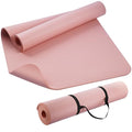 KEEP Extra Thick NBR Yoga Mat for Women & Men, 10mm Thick, 72”x32” Large Exercise Mat with Non-Slip Workout Mat for Yoga, Pilates, Stretching, Meditation – Wide & Cushioned Fitness Mat - color: Sakura pink