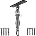 Dolibest Heavy Bag Hanger, Wall Ceiling Mount Hook 360° Rotation Wood Beam Holder Body Weight Strength Training Systems, Wood Beam Holder with Spring and 1 Carabiner, 4Wood Screws for Wooden Sets - color: Heavy Bag Hanger With Spring