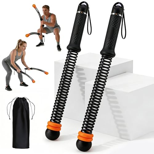 VividPulse 2PCS Weighted Ropeless Battle Ropes for Home Gym - Portable & Quiet Training Rope for HIIT, Strength & Low-Impact Cardio - Full Body Workout Equipment for Men & Women - color: Black