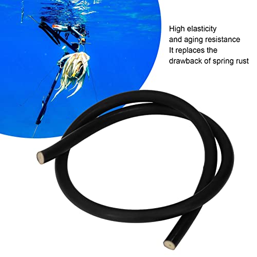 Alomejor Latex Rubber 3x14mm Latex Tube Tube Rubber Hose Speargun Band for Spearfishing (Black)