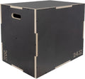 Signature Fitness 16" x 14" x 12" Non-Slip Wooden Plyo Box Jump Exercise Platform, Plyometric Workout Equipment for Home Gym, Training Step Box, Gray - size: 20x24x30"