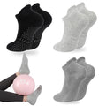 loudashuaiqi Grip Pilates Socks Non Slip Athletic Yoga Socks with Grips for Women Grippy socks for Hospital Workout Barre - style: Black/Dark Grey/Light Grey