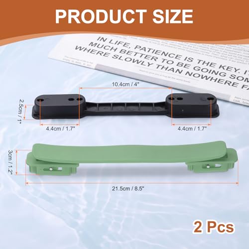 uxcell 2 Pcs Luggage Handle Replacement 8.5 Inch Suitcase Handle Carry Strap Plastic Pull Handle Grip Luggage Replacement Parts with Screws for Suitcase Box Luggage Case, Avocado Green - color: Avocado Green