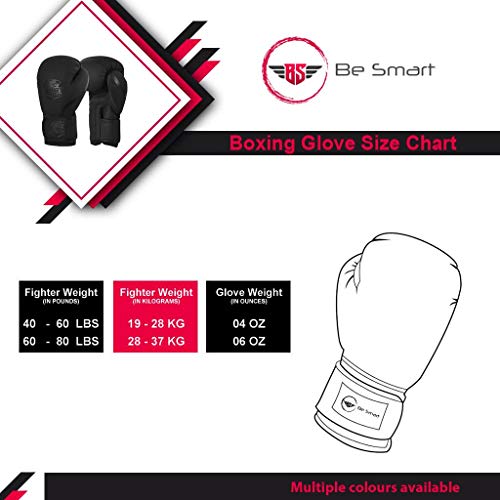 Be Smart Kids Boxing Gloves 4-12 Years 4oz 6oz Training Gloves for Children Sparring Youth Boxing Gloves Junior Training Mitts Punch PU Leather MMA Muay Thai Kick Boxing - color: Purple, size: 6 Oz