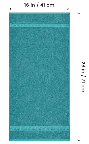 Utopia Towels 6 Pack Premium Hand Towels Set, 16 by 28 inches, 100% Ring Spun Cotton, Ultra Soft and Highly Absorbent 600GSM Towels for Bathroom, Gym, Shower, Hotel, and Spa, Turquoise - color: Turquoise, size: 6 Hand Towels