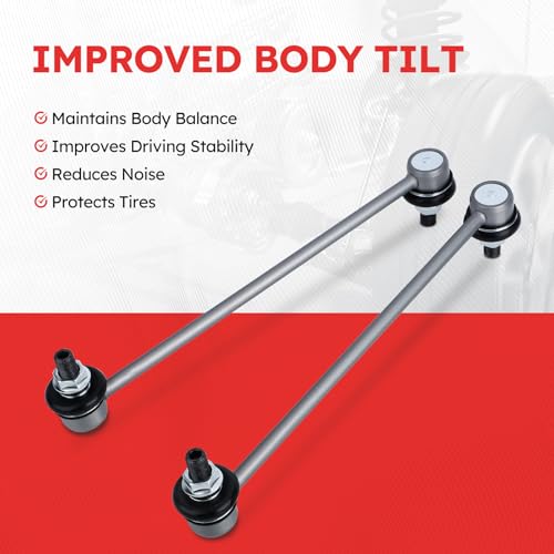 K750574 2pcs Zinc-Nickel Alloy Front Sway Bar End Link Stabilizer Bar Link Kit Fits for 2011-2020 Toyota Sienna Replaces# 4883017050 4882008030 - color: K750574, size: Sway Bar Links