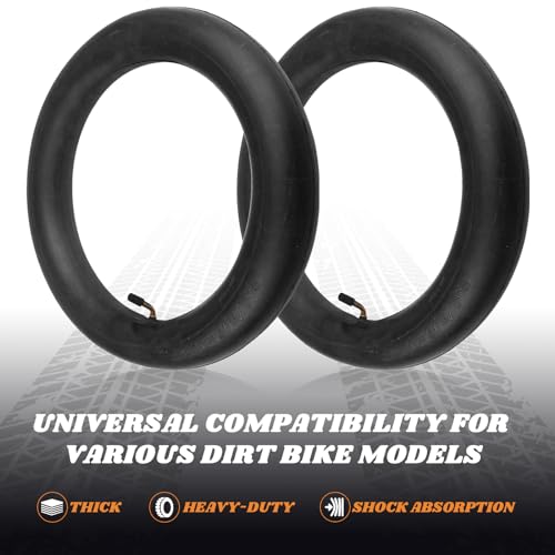 AR-PRO (2-Pack) 2.50/2.75-10 Dirt Bike Replacement Inner Tube Heavy Duty with TR-87 Bent Valve Stem, Compatible for Honda Crf50 /Xr50, Razor MX650 / MX500, Suzuki DRZ70 / JR50, Yamaha PW50 - size: 2.50/2.75-10",TR-87 Valve