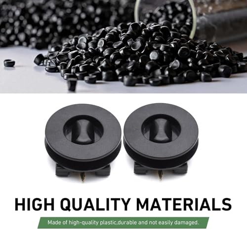 4PCS Car Carpet Fixing Clips, Double-Layer Twist Lock Interior Anti-Slip Locking Fastener Clips, Plastic Floor Mat Non-Slip Floor Mat Buckle, Universal for Most Cars (Black)