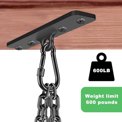 Dolibest Heavy Bag Hangers Brackets, Punching Bag Hangers, Heavy Bag Ceiling Mount for Body Weight Strength Training Systems, Aerial Yoga Swing & Hammock, Resistance Band - color: 600lb Heavy Bag Hanger With Chain
