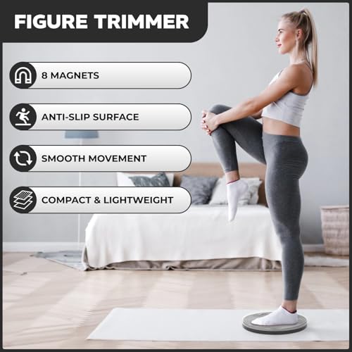 Figure Trimmer Ab Twister Board for Exercise Waist Twisting Disc Acupressure Nodes - color: Gray