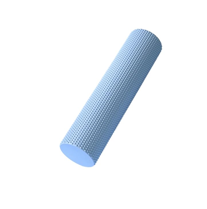 17.8 x 3.94 Inch Textured EVA Foam Roller, Compact Exercise Massage Roller for Muscle Rolling, Yoga, Pilates, Stretching and Home Gym Fitness，Blue - color: Blue